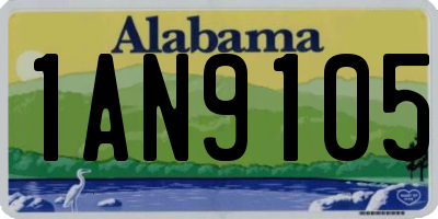 AL license plate 1AN9105
