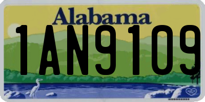 AL license plate 1AN9109