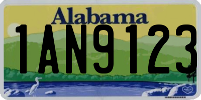 AL license plate 1AN9123