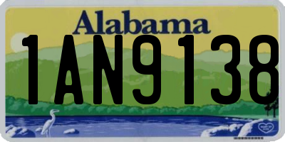 AL license plate 1AN9138