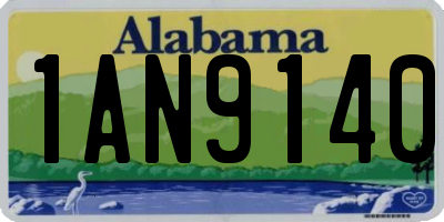 AL license plate 1AN9140