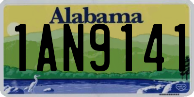 AL license plate 1AN9141