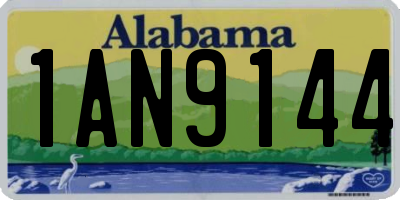 AL license plate 1AN9144
