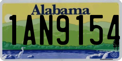 AL license plate 1AN9154