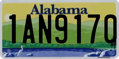 AL license plate 1AN9170