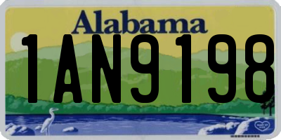 AL license plate 1AN9198