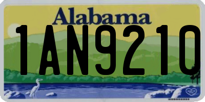 AL license plate 1AN9210