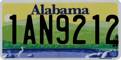AL license plate 1AN9212