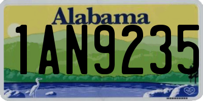AL license plate 1AN9235