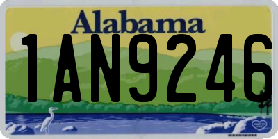 AL license plate 1AN9246