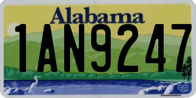 AL license plate 1AN9247