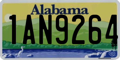 AL license plate 1AN9264