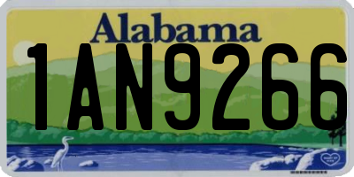 AL license plate 1AN9266