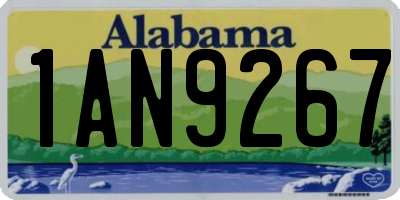 AL license plate 1AN9267