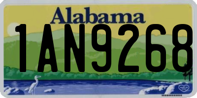 AL license plate 1AN9268