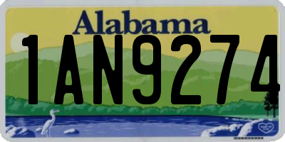 AL license plate 1AN9274