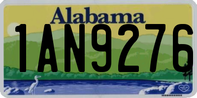 AL license plate 1AN9276