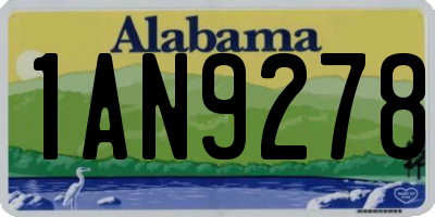 AL license plate 1AN9278