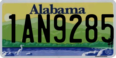 AL license plate 1AN9285