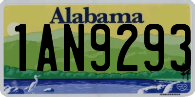 AL license plate 1AN9293
