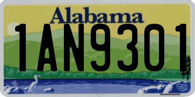 AL license plate 1AN9301