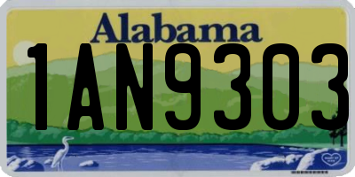 AL license plate 1AN9303