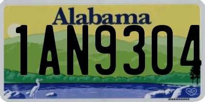 AL license plate 1AN9304