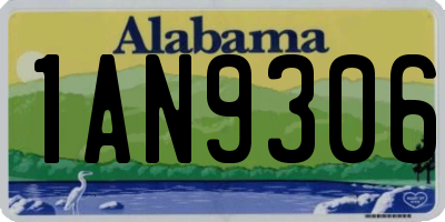 AL license plate 1AN9306