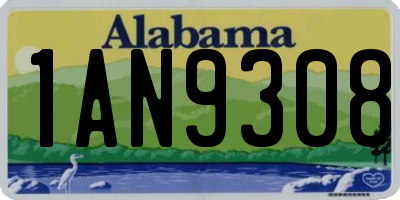 AL license plate 1AN9308