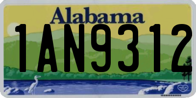 AL license plate 1AN9312