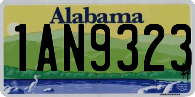 AL license plate 1AN9323