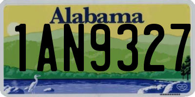 AL license plate 1AN9327
