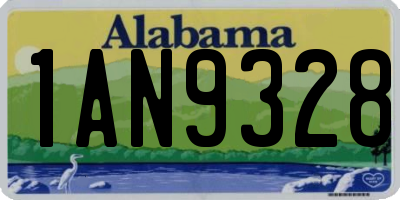 AL license plate 1AN9328