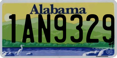 AL license plate 1AN9329