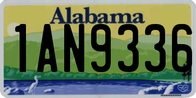 AL license plate 1AN9336