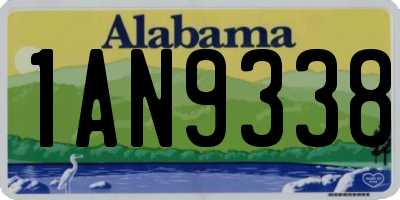 AL license plate 1AN9338
