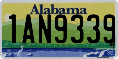 AL license plate 1AN9339