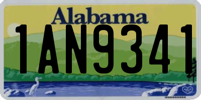 AL license plate 1AN9341