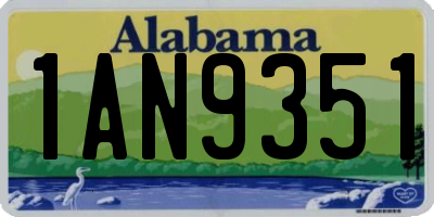 AL license plate 1AN9351