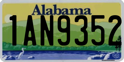 AL license plate 1AN9352