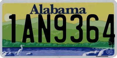 AL license plate 1AN9364