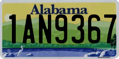 AL license plate 1AN9367