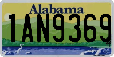 AL license plate 1AN9369