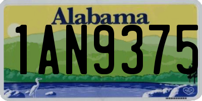 AL license plate 1AN9375