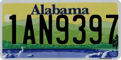 AL license plate 1AN9397