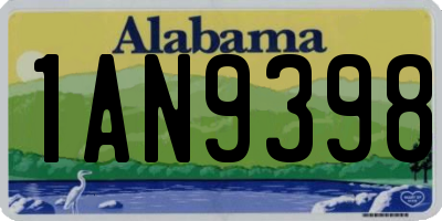 AL license plate 1AN9398