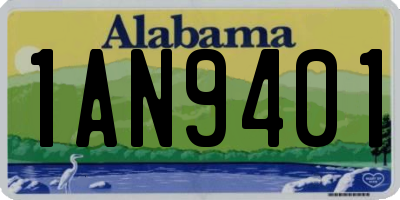 AL license plate 1AN9401