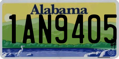 AL license plate 1AN9405