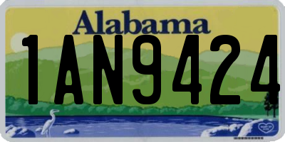 AL license plate 1AN9424