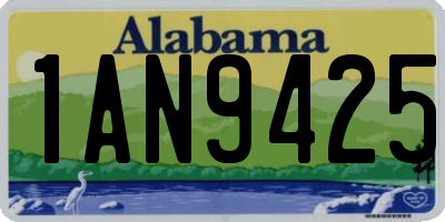 AL license plate 1AN9425